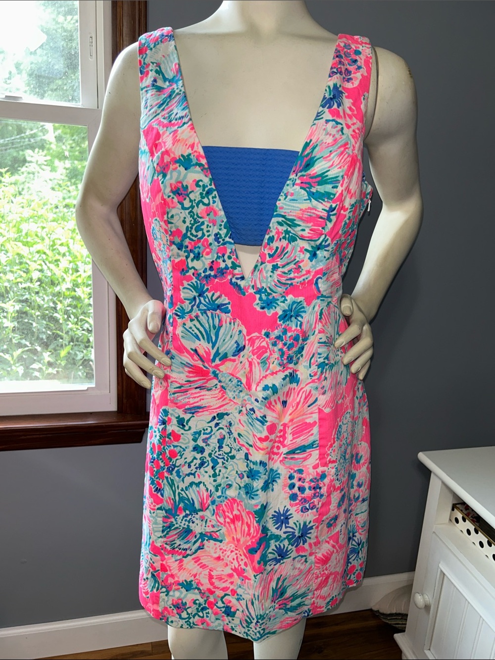 Lilly Pulitzer Cassa Shift Dress Tiki Pink Gypsea Pink - Picture 7 of 16